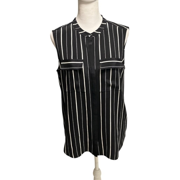 St. John Tops - St. John Tops | St. John Silk Sleeveless Striped Crew Neck Blouse Size small